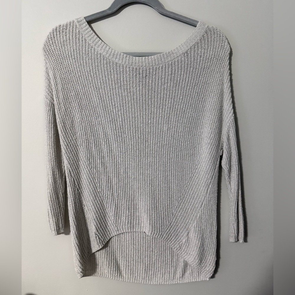 Light Gray Express Sweater with cutouts